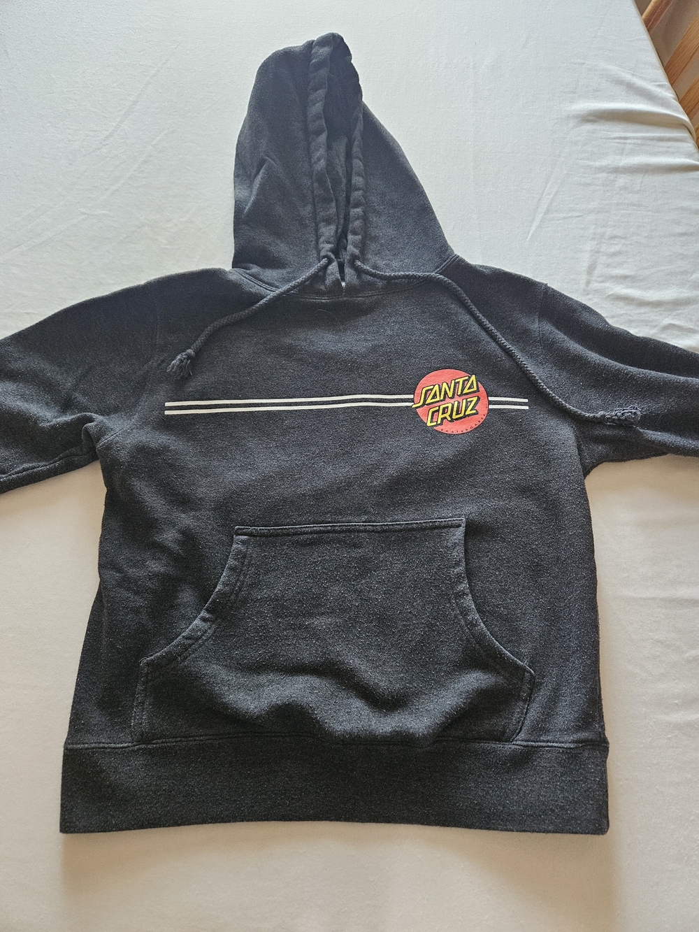 🎆Y2K Santa Cruz Skateboards Black Logo Hooded Sweatshirt Unisex Size Small